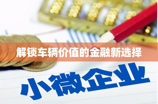 玉州解锁车辆价值的金融新选择