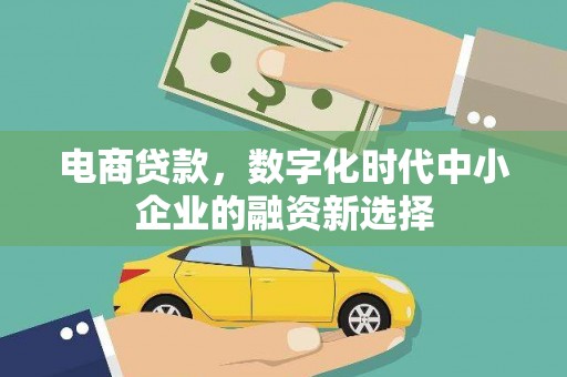 玉州电商贷款，数字化时代中小企业的融资新选择