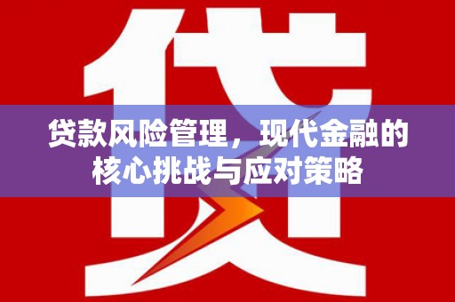 玉州贷款风险管理，现代金融的核心挑战与应对策略