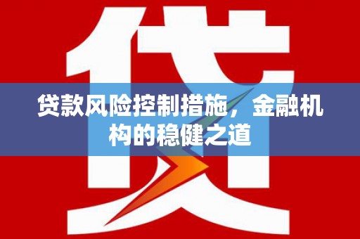 玉州贷款风险控制措施，金融机构的稳健之道