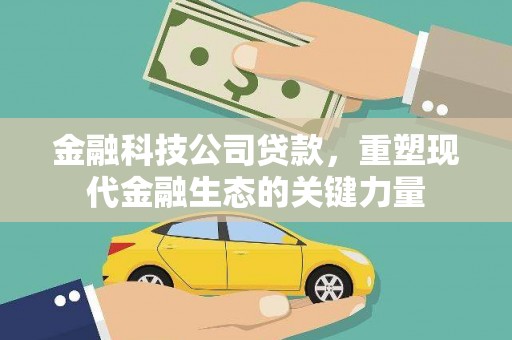 玉州金融科技公司贷款，重塑现代金融生态的关键力量